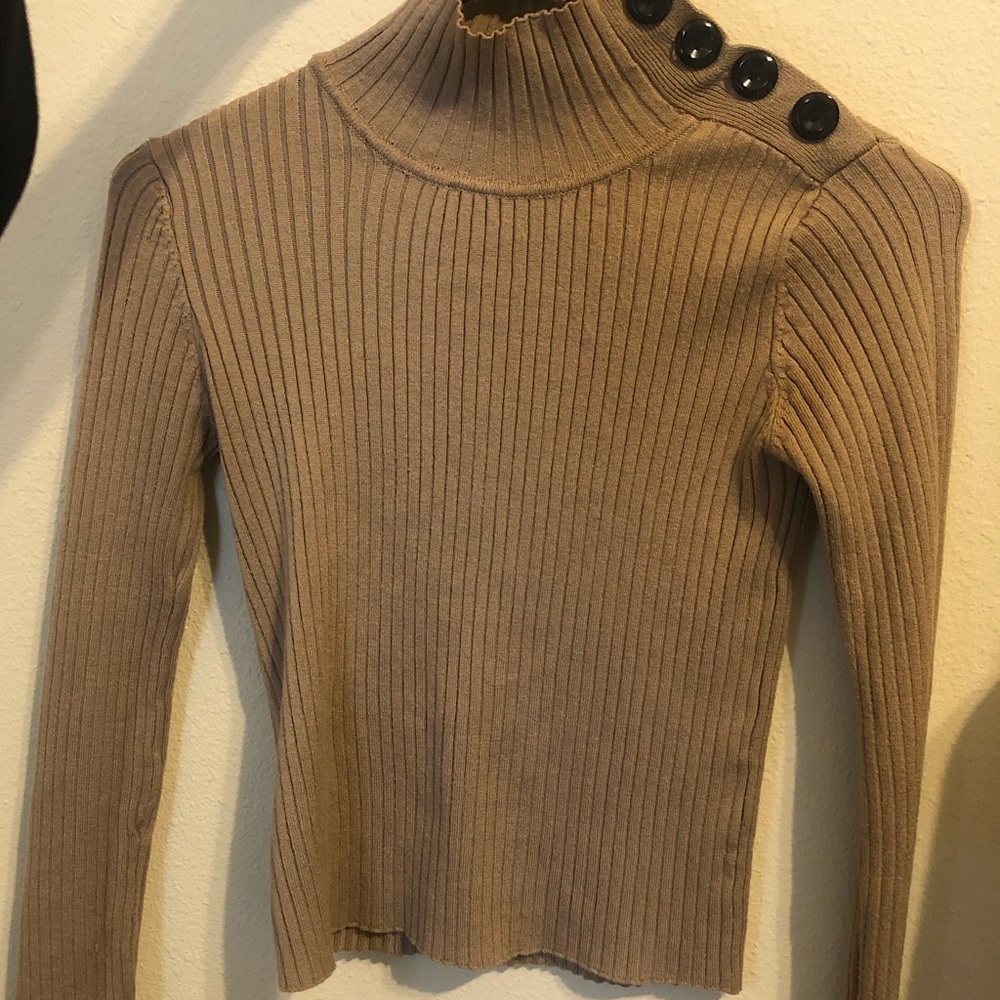 Tan sweater with buttons